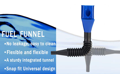 Funnels for Automotive Use,Flexible Draining Tool Snap Funnel,Retractable Automotive Fuel Funnel,Oil Snap for Cars and Motorcycles - color: blue-1