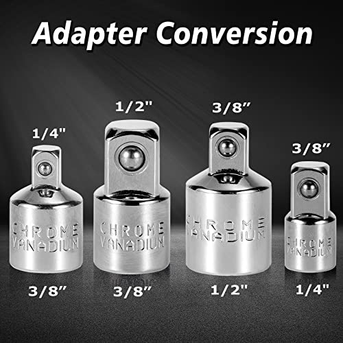 AOBEN 64Pcs Master Torx Bit Socket and External Torx Socket Set, 1/4, 3/8, 1/2-inch(E4-E24, T6-T70,TT6-TT70,TP8-TP60), S2 and Cr-V Steel, Includes Socket Adapters - size: Large