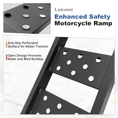 LIEKUMM 40" Heavy Duty Truck Ramps, 2200 lbs Loading Ramps for Pickup Trucks, Metal Truck Bed Ramps for ATV, Lawn Mower, Trailer Use - size: 40"L(Black/2PCS)