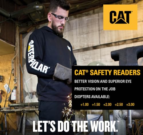 CAT TRACK Safety Glasses with Bifocal Readers, Clear or Smoke Lens, Anti-Fog, +1.0, +1.5, +2.0, +2.5, +3.0 Diopters - color: Clear, size: +3.0 Diopter