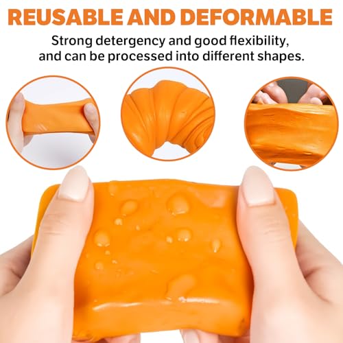 Car Clay Bar 4 Pack 400g(4x100g) and Ceramic Glass Coat Protectant, Long-Lasting and Durable Ceramic Coating, Auto Detailing Premium Grade No Scratch Magic Clay Bars Cleaner Kit