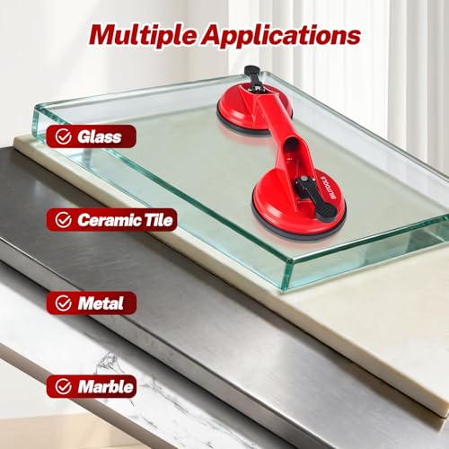 BILITOOLS Glass Suction Cups+Windshield Removal Tool Kit Combo
