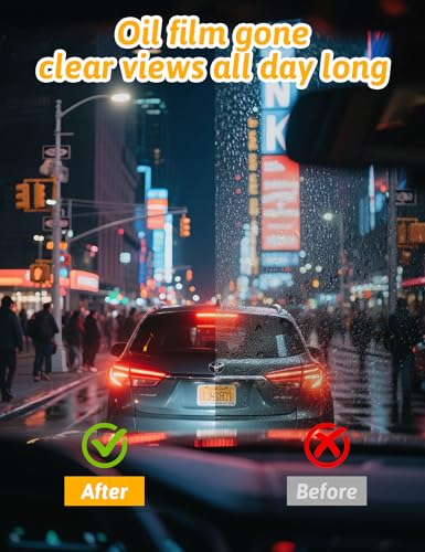 Kingvo Car Glass Cleaner Spray, Windshield Washer Fluid,Car Window Cleaner Auto Detailing Supplies Shower Door Water Spot Remover Washing Kit,100g