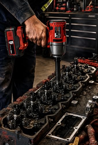 20V Brushless Cordless 1/2 in. High Torque Impact Wrench Kit – 1000 ft-lbs Breakaway Torque – 3-Speed Drive Selector – Friction Ring – Includes 5 Ah Battery & Fast Charger Compatible with Bauer Tools