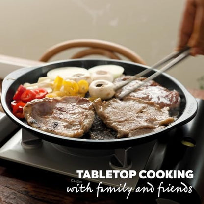 TECHEF - Korean BBQ Nonstick Grill Pan, KBBQ Grill Pan, PFOA-Free, Dishwasher Oven Safe, Made in Korea - color: Purple