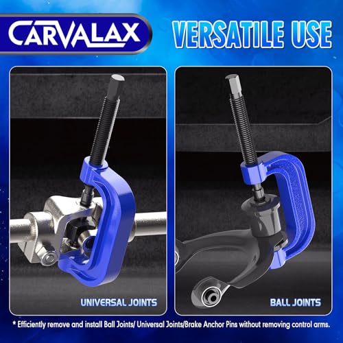 CARVALAX 10-Piece Ball Joint Press Kit | Ball Joint Removal Tool Kit w/Universal Adapters and Sockets for Most 2WD/4WD Cars, Trucks and SUVs - size: 10PC