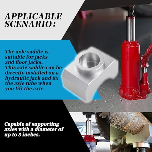 Jack Axle Adapter Lifting Saddle Suitable for 3-inch axle，Compatible with Bottle Jack Tools/Floor Jack Tools-Suitable for Jack Lifting Platforms of 1.5 inches or Smaller(Billet Aluminum)