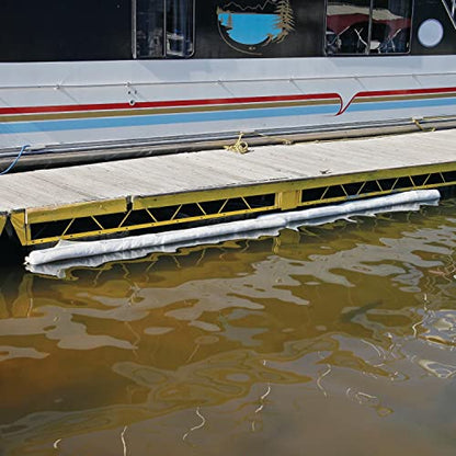 PIG Oil Boom - Oil-Only Absorbent Boom - 8 Pack - 3" x 10' Boom - Absorbs up to 2 gallons per Boom - BOM406 - size: 3" x 10'