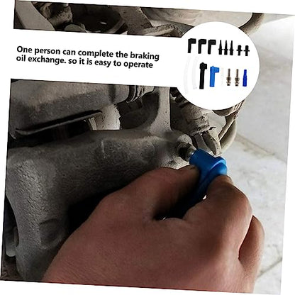 SUPVOX Brake Fluid Replace Tool Kit 16Pcs Car Brake Bleeder Vacuum Pump Fittings Connectors for Quick Oil Air Exchange Automotive System