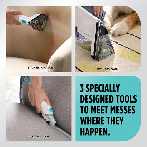 Shark CarpetXpert | Upright Carpet, Area Rug & Upholstery Cleaner | Carpet Shampooer with StainStriker Handheld Tough Stain Eliminator | Removes Tough Stains & Odors | 3 Cleaning Tools | White | EX201 - style: CarpetXpert + StainStriker