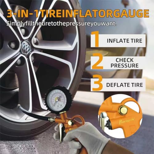5 Pcs Air Tools Set,Includes Air Washing Gun, Air Spray Gun,Air Tire Inflating Gun,Blowing Air Gun,Spiral Hose Suitable for Beauty and Maintenance of Various Cars or Handicrafts