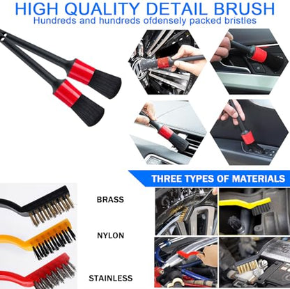 Car Wash Kit with High Power Handheld Vacuum Car Wash Detailing Mop kit | Car Cleaning Kit Detailing Brush Safety Hammer Car Wash Brush Microfiber Gloves Washing Sponge fo Car Washing Kit - size: XXL-11