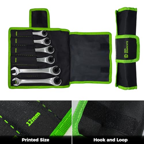 Der Erwachte 6-Piece Ratcheting Wrench Set | Metric Ratcheting Tubing Wrench Set, 10-17mm, 72-Tooth Gear, CR-V Steel, with Organizer Bag, Gifts for Men - size: 6PC Metric ratcheting