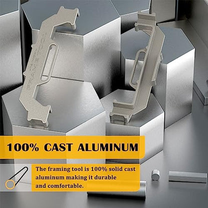 Framing Tools,16 Inch On-Center Stud Layout Tool,100% Cast Aluminum Framing Spacing Tool,Premium Wall Stud Framing Tool,Precision Measurement Jig Tool For Framing Wall - size: 1 Pack