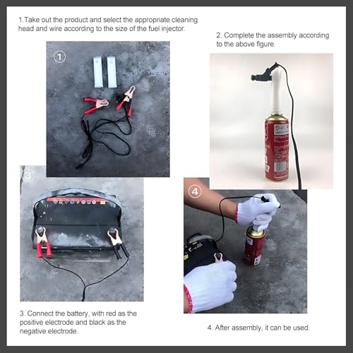 Fuel Injector Cleaner Kit, Universal Auto Car Fuel Injector Nozzle Flush Cleaner Adapter DIY Cleaning Tool Kit Set Automotive Diesel Gas Injectors Nozzles