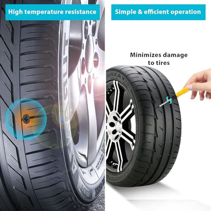 Linkstyle Tire Repair Rubber Nail Kit, 40PCS Screw-in Repair Nails, Emergency Flat Puncture Repair Tool for Tubeless Tire on Car Motorcycle ATV Truck - size: 40PCS with 2 Sizes