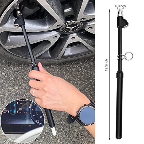 GODESON 88702 Smart Color Coded Tire Tread Depth Gauge Pack of 2 with GODESON Heavy Duty Tire Pressure Gauge, Straight-On Dual Head Tire Air Gauge Range 10-150PSI, Extended Tube Tire Gauge Suitable fo