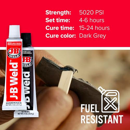 J-B Weld Original Epoxy, Steel Reinforced Epoxy, High Strength - 2 Pack, Dark Grey (8265S-2) - size: 2 oz - 2 pack