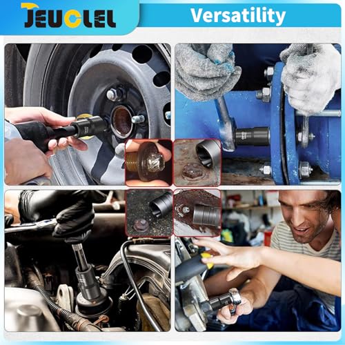 5PCS Twist Lug Nut Socket Set, 1/2" Drive Bolt Nut Extractor Tool | T10, T15, T20, T25, T27, T30, T40, Damaged, Stripped, Fastener, Remover, Rusted, Screw Remover, Impact Drive Bit, Head Drill - color: 5pcs Lug Nut Extractor 1/2 Inch Drive