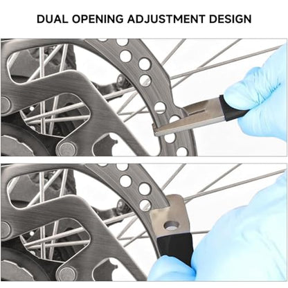 Bike Hydraulic Disc Brake Repair Tool Kit – 4-in-1 Bike Brake Maintenance Set with Piston Press, Rotor Truing Fork & Gap Regulators – MTB & Road Bicycle Caliper Alignment Tool