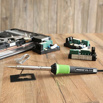OEMTOOLS 24760 40 Watt Soldering Iron, Soldering Iron Kit for Electronics and Automotive Repairs, Pencil Grip Tool with Metal Stand, Stainless Steel Barrel, 55 Inch Power Cord - style: 40 Watt