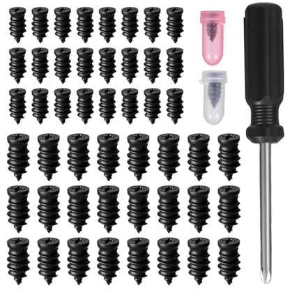 50 PCS Tire Repair Rubber Nails, Spiral Vacuum Tire Plug Kit, Fast Self-Service Puncture Repair Tools for Car, Truck, Motorcycle, Tractor Tire Puncture Repair