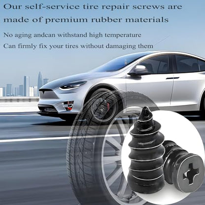 PINKJOY 100 Pcs Tire Repair Nails Self-Tapping Screw Rubber Screw Tool Self-Service Tire Repair NAI for Car Motorcycle Truck - size: 100PCS
