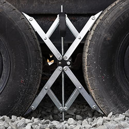 X-Shaped RV Stabilizer XL Wheel Chock (Allow Drill Adjust) with Lock Dual Axel RV Travel Trailer Camper Tire While Camping -1 Pack - size: XL-1 Pack