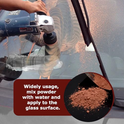 34Pcs/Set Glass Polishing Kit, Deep Scratch Remover, Multifunctional Cerium Oxide Polishing Powder, Glass Repair Kit for Windscreen, Windows, Tables, and Aquariums