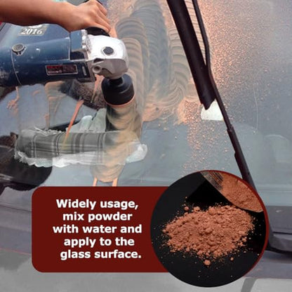 34Pcs/Set Glass Polishing Kit, Deep Scratch Remover, Multifunctional Cerium Oxide Polishing Powder, Glass Repair Kit for Windscreen, Windows, Tables, and Aquariums