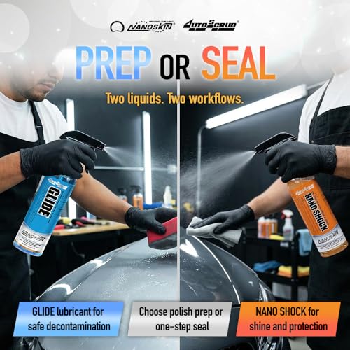 Nanoskin AUTOSCRUB Surface Prep Sponge - Combo Pack Pro Kit - Patented Clay Bar Replacement Tool to Remove Embedded Contaminants Before Wax & Coating | Safe for Painted Surface, Glass, Plastic, etc. - style: Combo Pack Pro Kit