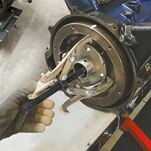 MOFEEZ 8" 3 Jaw Gear Bearing Puller Removal Tool for Slide Gears, Pulley, and Flywheel（Gold）