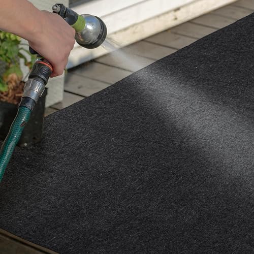 HOMBYS Garage Floor Mats for Under Car, Dark Grey Garage Flooring Rug, Motorcycle Oil Spill Mat, Absorbent Oil Garage Parking Mat 7'9"x18', Non Slip and Waterproof Backing - size: 18'x7'9''