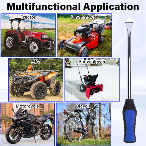 12.2 Inch Tire Spoons, Dirt Bike Tire Changing Tools, Tire Changing Kit, Tire Removal Tool, with Rim Protector, Valve Tool, Valve Cores and Caps, for Motorcycle/Lawn Mower/Tractor/Bicycle (Blue) | Tire Removal Tool, with Rim Protector, Valve Tool, Valve C