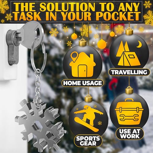 6 Pcs Multitool 18 in 1 Set — Multi Tool Keychain — Stainless Steel Compact Screwdriver Tool, Ergonomic & Lightweight Design, Bottle Opener | Сhristmas Stocking Stuffers for Adults - style: 6 Psc Multitool