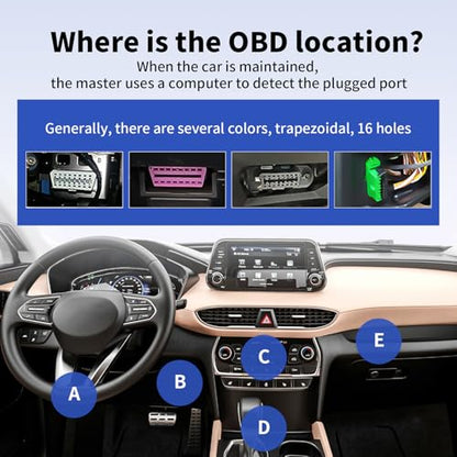 OBD2 Scanner and Battery Tester 2-in-1,Read and Clear Error Codes | Live Data, Freeze Frame,Car Code Reader and Engine Fault Diagnostic Tool for 1996+ OBDII Protocol Cars，red