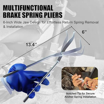 SGT 32pcs Brake Tool Kit,22pcs Heavy Duty Caliper Compression Tool and 8pcs Drum Brake Tool Kit,Brake Caliper Tool Set and Drum Brake Tool with Brake Spring Tool Compressor Pliers Installer Remover