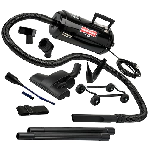 MetroVac Vac N Blo VNB-94BD - 4.0 Peak HP Car Vacuum & Blower, All-Steel Construction, Versatile Automotive Detailing Tool with Attachments, MagicAir Inflator Included - style: Swivel Wheels Kit