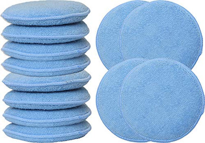 SimpleHouseware Car Wash Sponge Wax Microfiber Applicator Pads, 12-Pack