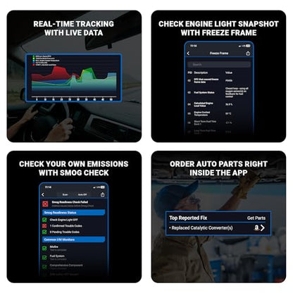 BlueDriver Bluetooth Pro OBDII Scan Tool for iPhone & Android - No Subscription Fee - OBD2 Car Scanner and Code Reader - Diagnose Check Engine, ABS, SRS, Airbag & 7000+ Issues on Vehicles 1996+ - size: Pro