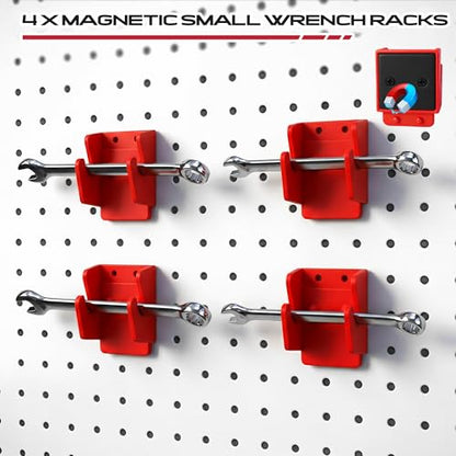 18PCS Magnetic Tool Organizer Set, Includes 8 Screwdriver Holders, 2 Large Wrench Organizers, 4 Small Wrench Organizers and 4 Pliers Racks for Toolbox, Garage and Workshop Storage, Tools Not Included - style: New Version-18PC Magnetic Kit