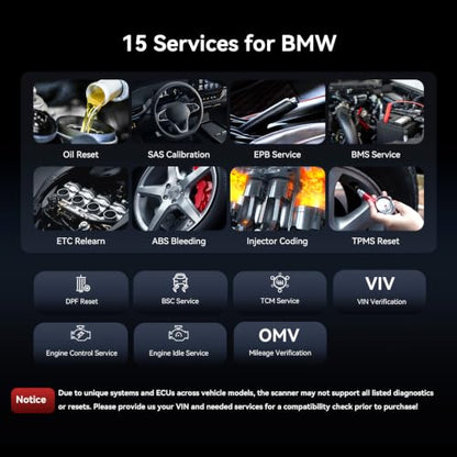 iCarsoft BMM V4.0 BiDirectional Scan Tool for BMW/MINI/Rolls Royce+2 Extra Car Make Groups, 15+Reset Service, ECU Coding, Battery Registration, CAN-FD, Lifetime Free Update