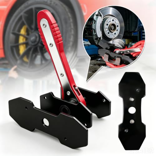 360° Brake Caliper Compression Tool,2 Large Steel Plates & 4 Caliper Hooks,Brake Caliper Press for Car,Truck,SUV