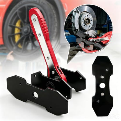 360° Brake Caliper Compression Tool,2 Large Steel Plates & 4 Caliper Hooks,Brake Caliper Press for Car,Truck,SUV