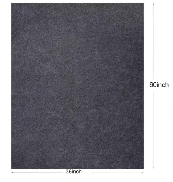 Thickened Oil Spill Pads 36 X 60 inches (Approximately 91.4 X 152.4 cm), Under car Garage Floor mat, Waterproof Backing Absorbent mat to Protect the Floor, Durable, Reusable, Black