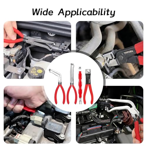 Electrical Disconnect Pliers,Hose Clamp Pliers,Electrical Connector Removal Tool,Terminal Removal Tool Kit,Vantora 5Pcs Automotive Tools for Car Wiring and Fuel Line