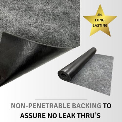 Garage Floor Mat - THICK Super Absorbent Garage Mat + Premium Rubber Mat Backing for Any Spill & Oil Pan - Better Than Oil Drain Pan - (36 x 60 in)(Made in USA)