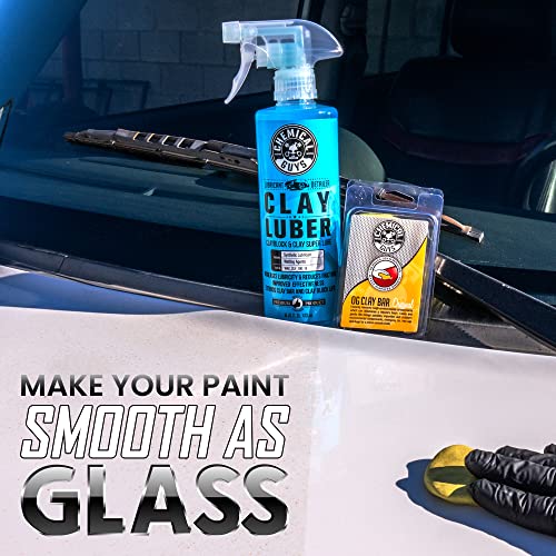 Chemical Guys, Clay Bar & Luber Combo Kit for Smooth Paint, 6-Piece Set | Clay bar plus lubricant lifts overspray, fallout and embedded grime, prepping paint for polish or wax