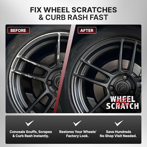 Wheel Scratch Fix® Grey Magic Car Scratch Remover Pen - Alloy Wheel Touch Up Paint Pen for Cars, Curb Rash Removal with Fast-Drying & Long-Lasting OEM Finish, Vehicles Rim Repair Paint for Chip (Anthracite (Pen Only)) - color: Gray - Anthracite - Touch-Up