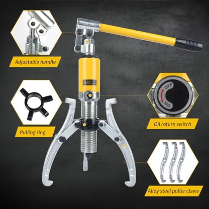RATTMMOTOR YL-30T Hydraulic Gear Puller 30 Ton Max. 60mm Stroke 2 or 3 Jaw Puller Bearing Hub Separator Tool Kit - style: 30 Ton